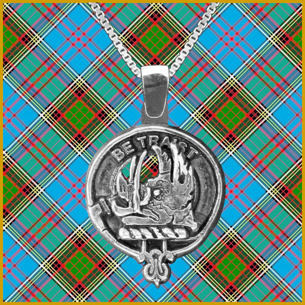 Innes Large 1" Scottish Clan Crest Pendant - Sterling Silver