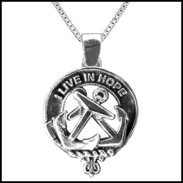 Kinnear Large 1" Scottish Clan Crest Pendant - Sterling Silver