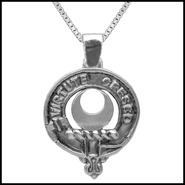 Leask Large 1" Scottish Clan Crest Pendant - Sterling Silver
