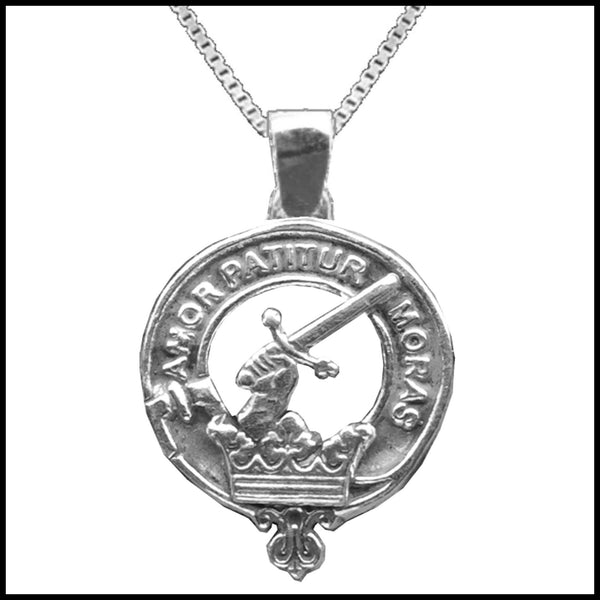 Lumsden Large 1" Scottish Clan Crest Pendant - Sterling Silver