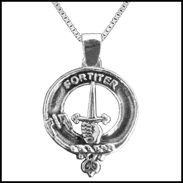 MacAlister Large 1" Scottish Clan Crest Pendant - Sterling Silver