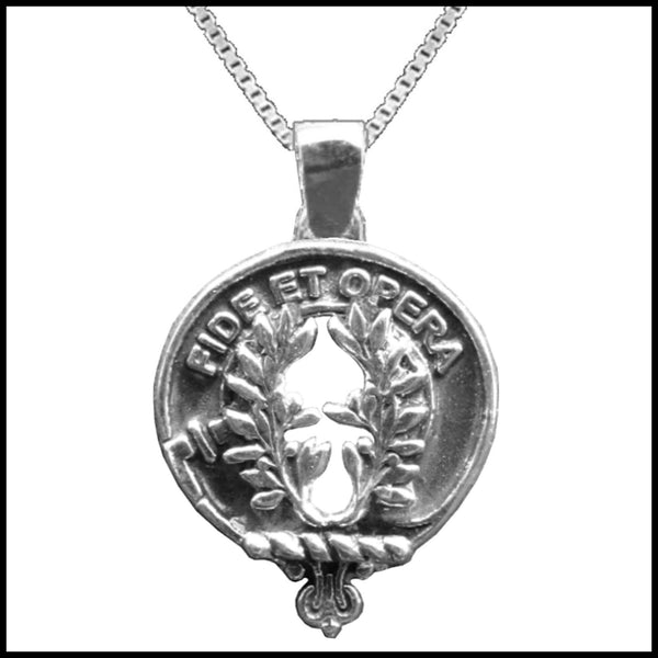 MacArthur Large 1" Scottish Clan Crest Pendant - Sterling Silver