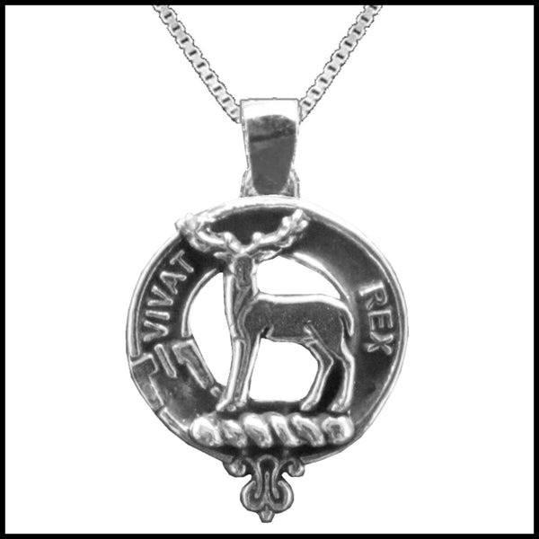 MacCorqudale Large 1" Scottish Clan Crest Pendant - Sterling Silver