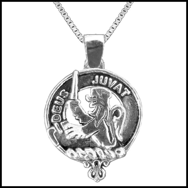 MacDuff Large 1" Scottish Clan Crest Pendant - Sterling Silver