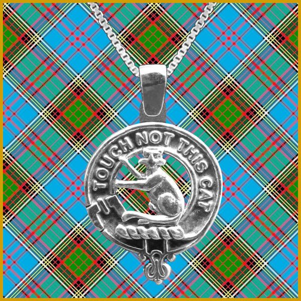 MacGillvary Large 1" Scottish Clan Crest Pendant - Sterling Silver