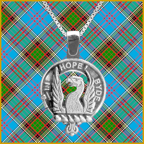 MacIain Large 1" Scottish Clan Crest Pendant - Sterling Silver