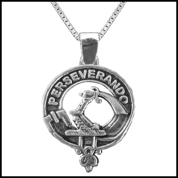 MacKellar Large 1" Scottish Clan Crest Pendant - Sterling Silver