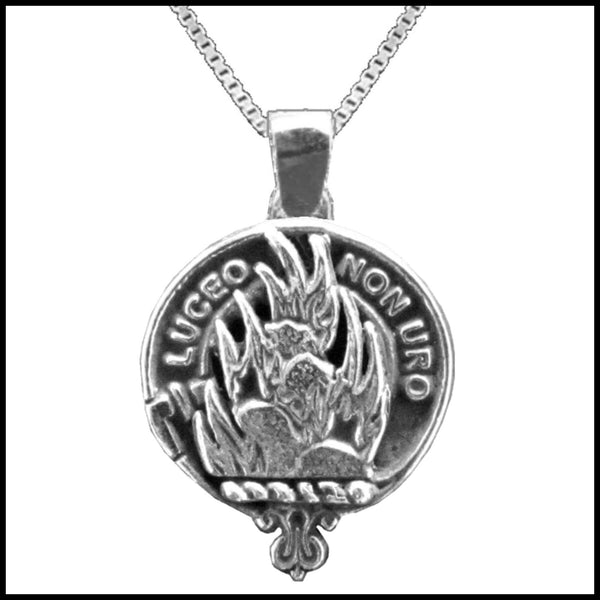 MacKenzie Large 1" Scottish Clan Crest Pendant - Sterling Silver