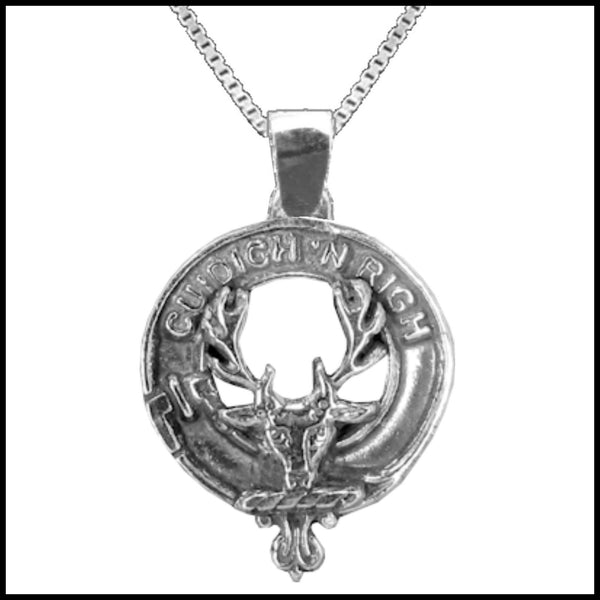 MacKenzie Seaforth Large 1" Scottish Clan Crest Pendant - Sterling Silver