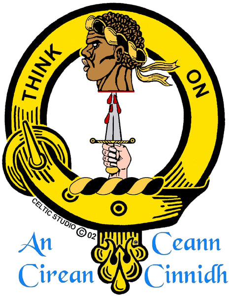 MacLellan Large 1" Scottish Clan Crest Pendant - Sterling Silver