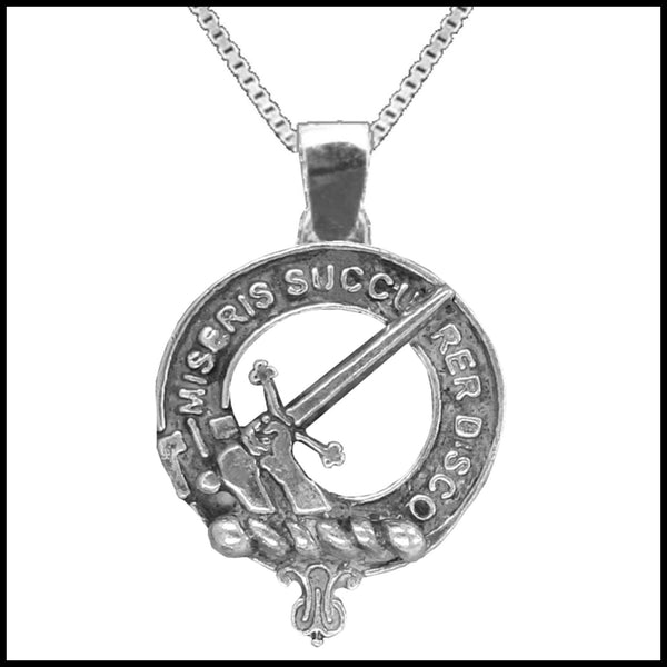 MacMillan Large 1" Scottish Clan Crest Pendant - Sterling Silver