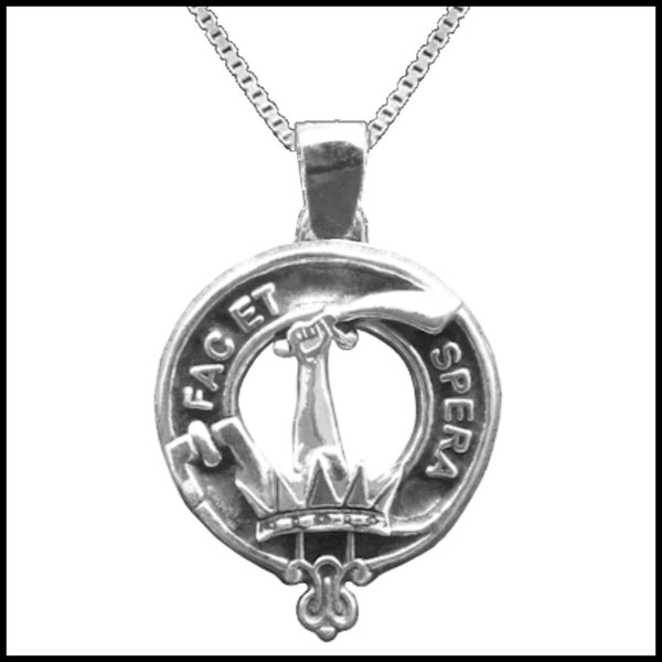 Matheson Large 1" Scottish Clan Crest Pendant - Sterling Silver