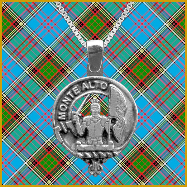 Mowatt Large 1" Scottish Clan Crest Pendant - Sterling Silver