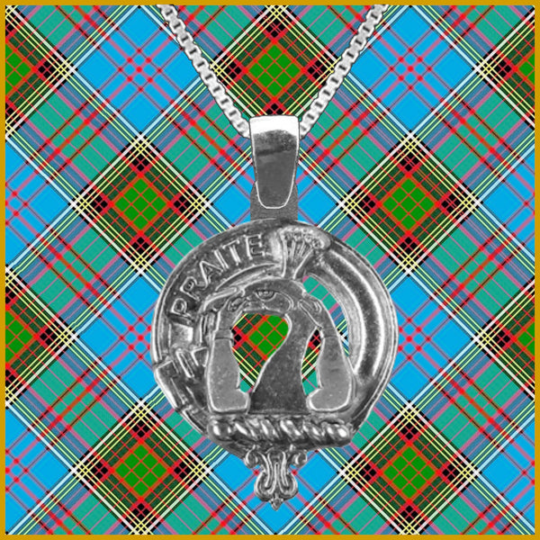 Murray Tullibardine Large 1" Scottish Clan Crest Pendant - Sterling Silver