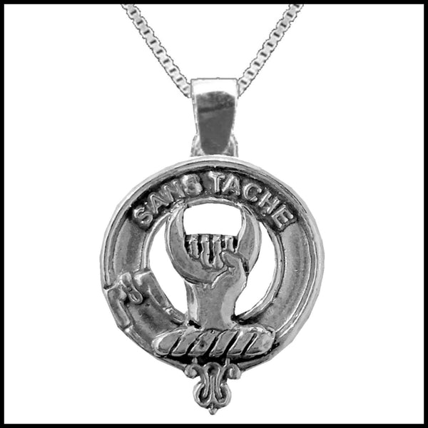 Napier Large 1" Scottish Clan Crest Pendant - Sterling Silver