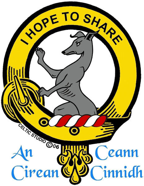 Riddell Large 1" Scottish Clan Crest Pendant - Sterling Silver