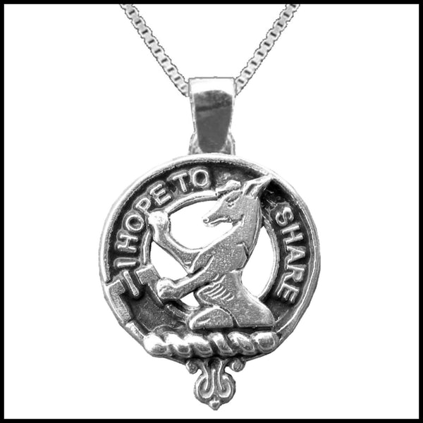 Riddell Large 1" Scottish Clan Crest Pendant - Sterling Silver