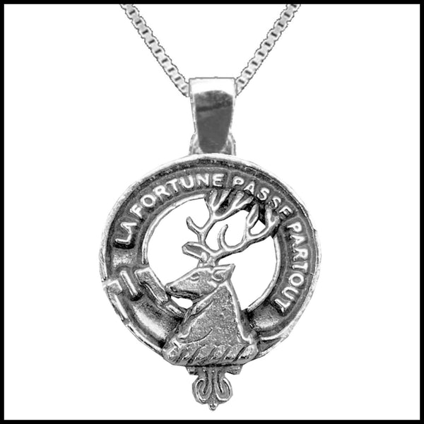 Rollo Large 1" Scottish Clan Crest Pendant - Sterling Silver