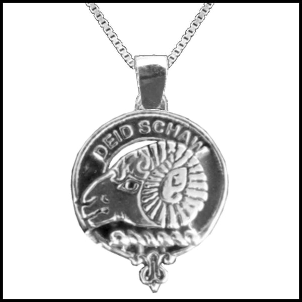 Ruthven Large 1" Scottish Clan Crest Pendant - Sterling Silver