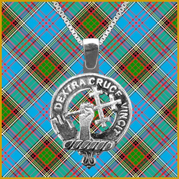 Sheppard Large 1" Scottish Clan Crest Pendant - Sterling Silver