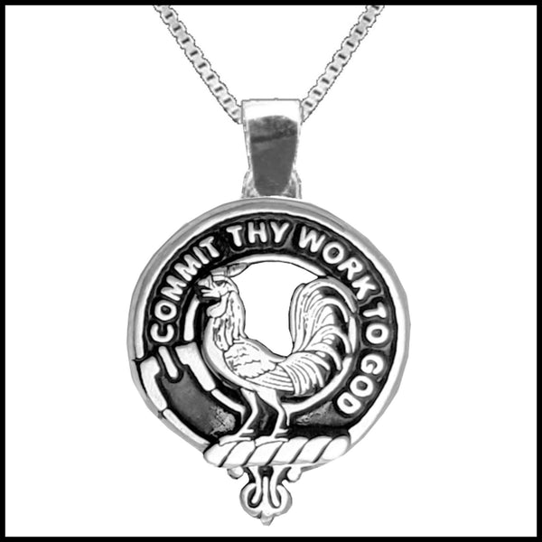 Sinclair Large 1" Scottish Clan Crest Pendant - Sterling Silver