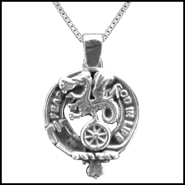 Somerville Large 1" Scottish Clan Crest Pendant - Sterling Silver