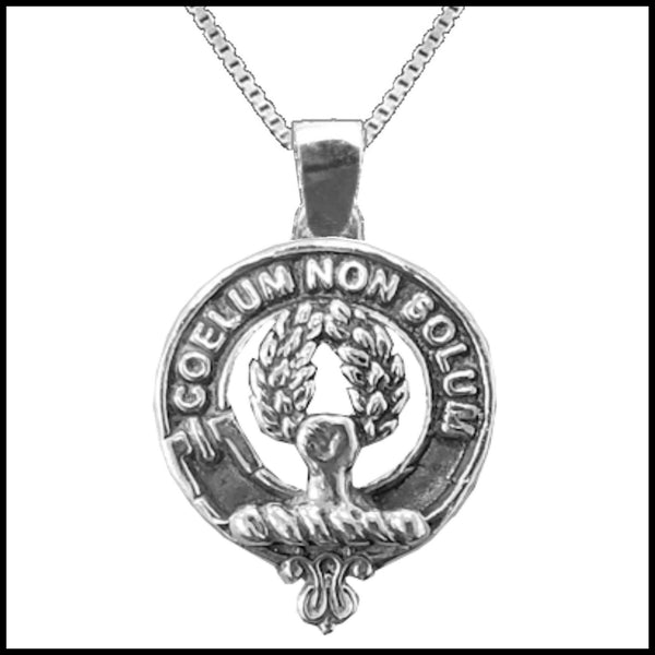Stevenson Large 1" Scottish Clan Crest Pendant - Sterling Silver