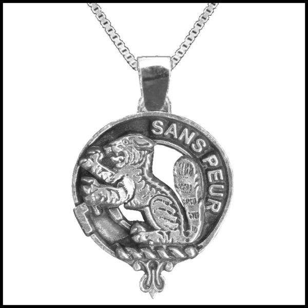 Sutherland Large 1" Scottish Clan Crest Pendant - Sterling Silver