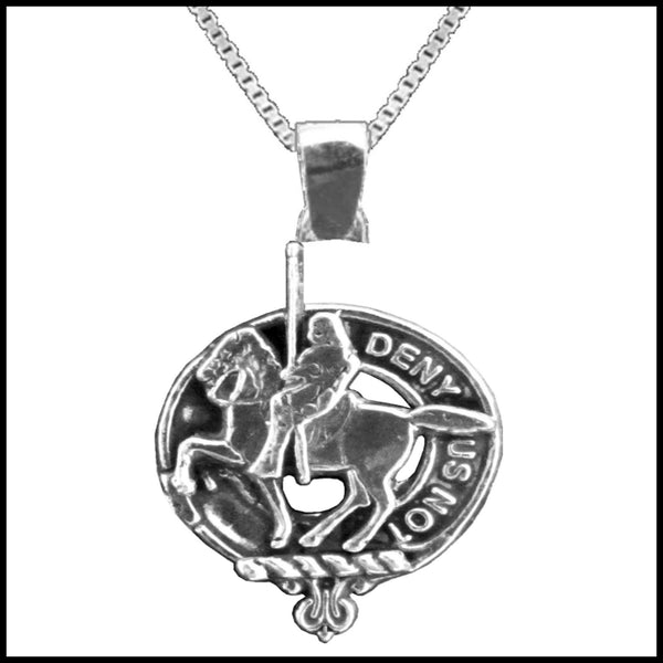 Thompson Large 1" Scottish Clan Crest Pendant - Sterling Silver