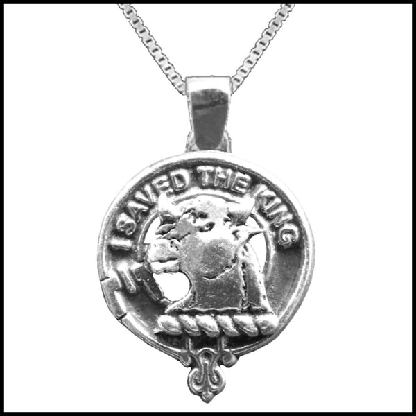 Turnbull Large 1" Scottish Clan Crest Pendant - Sterling Silver