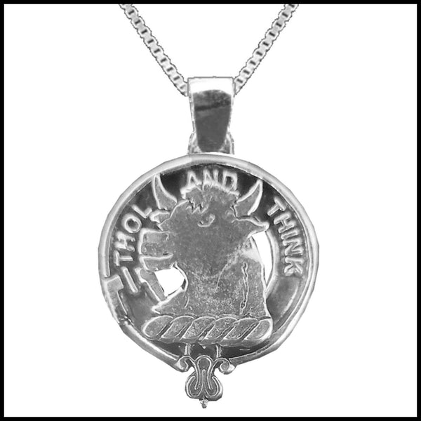 Tweedie Large 1" Scottish Clan Crest Pendant - Sterling Silver