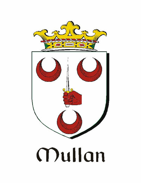Mullen Irish Claddagh Coat of Arms Plaid brooch ~ Emerald stones