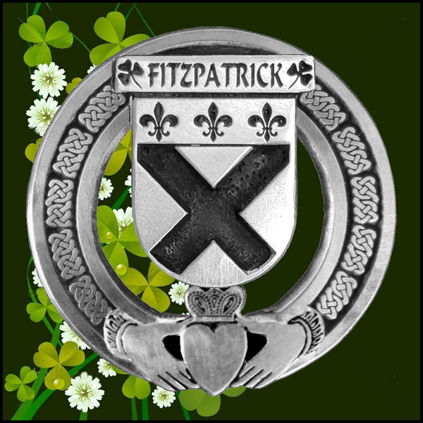 FitzPatrick Irish Claddagh Badge 8 oz. Flask Emerald, Ebony or Stainless