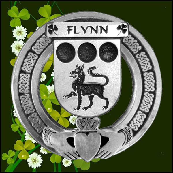 Flynn Irish Claddagh Badge 8 oz. Flask Emerald, Ebony or Stainless