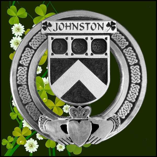 Johnston Irish Claddagh Badge 8 oz. Flask Emerald, Ebony or Stainless
