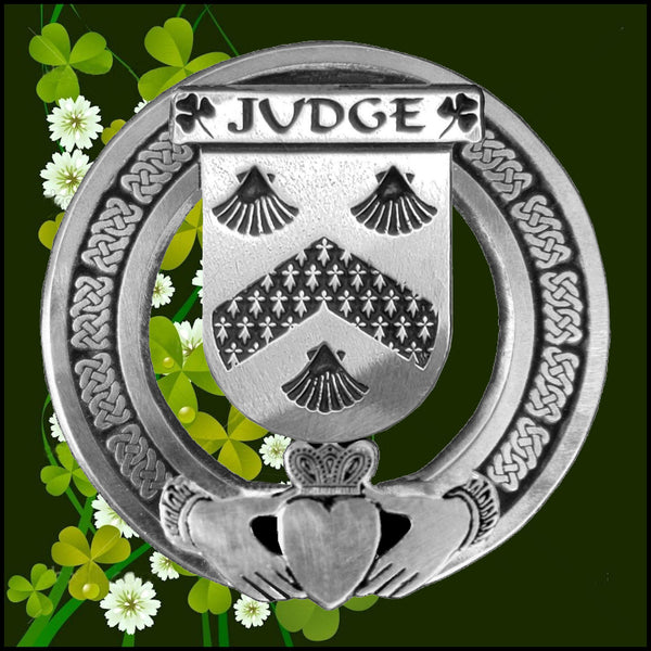 Judge Irish Claddagh Badge 8 oz. Flask Emerald, Ebony or Stainless