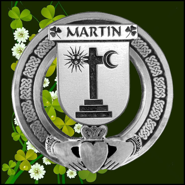 Martin Irish Claddagh Badge 8 oz. Flask Emerald, Ebony or Stainless