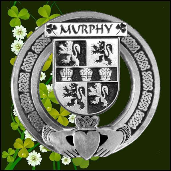 Murphy Irish Claddagh Badge 8 oz. Flask Emerald, Ebony or Stainless