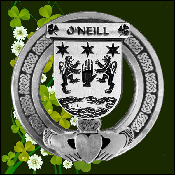 O'Neill Irish Claddagh Badge 8 oz. Flask Emerald, Ebony or Stainless