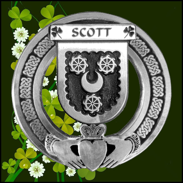 Scott Irish Claddagh Badge 8 oz. Flask Emerald, Ebony or Stainless