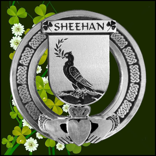 Sheehan Irish Claddagh Badge 8 oz. Flask Emerald, Ebony or Stainless