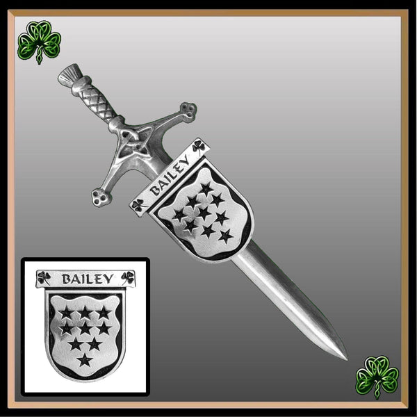 Bailey Irish Coat of Arms Shield Kilt Pin ~ ISLKP