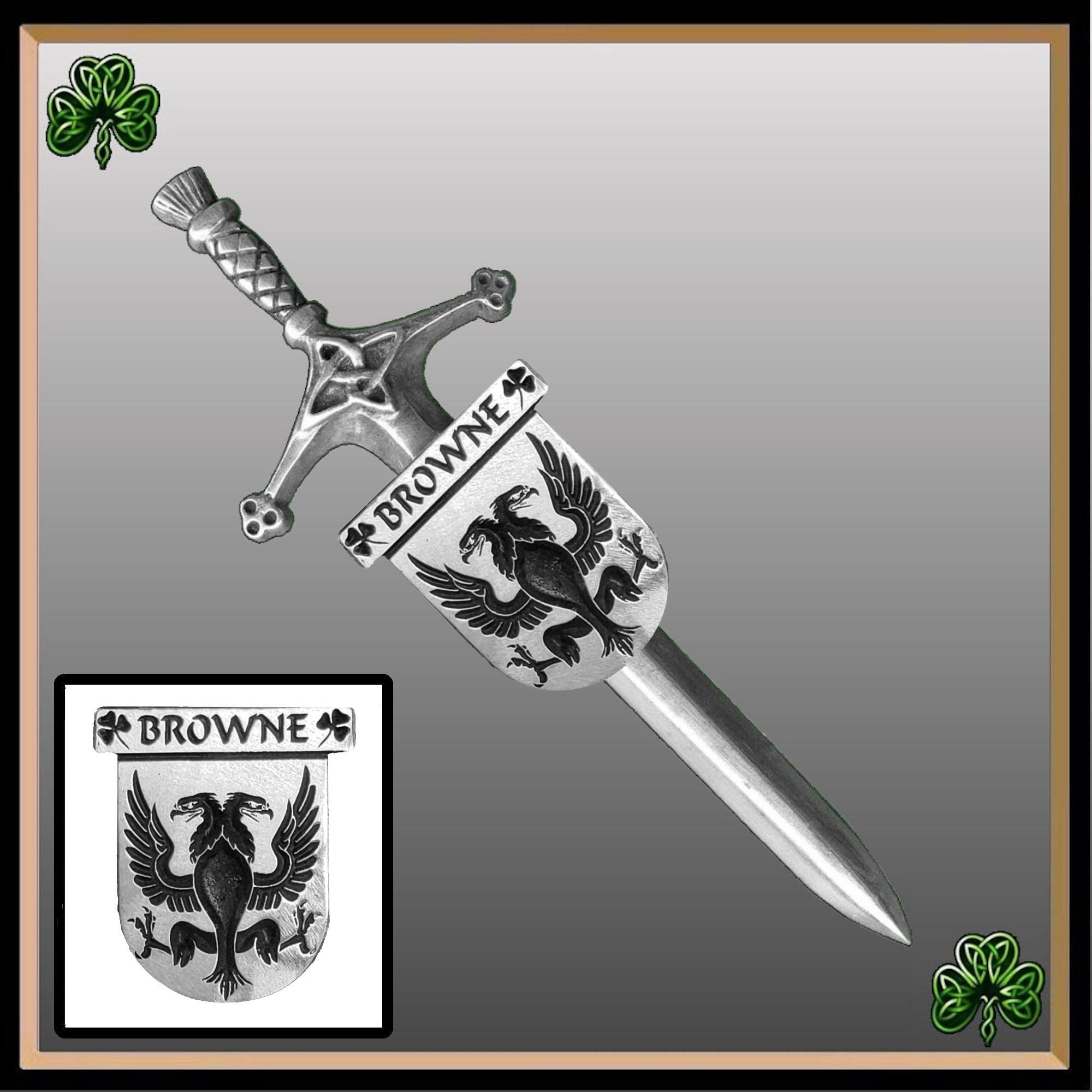 Browne Irish Coat of Arms Shield Kilt Pin ~ ISLKP