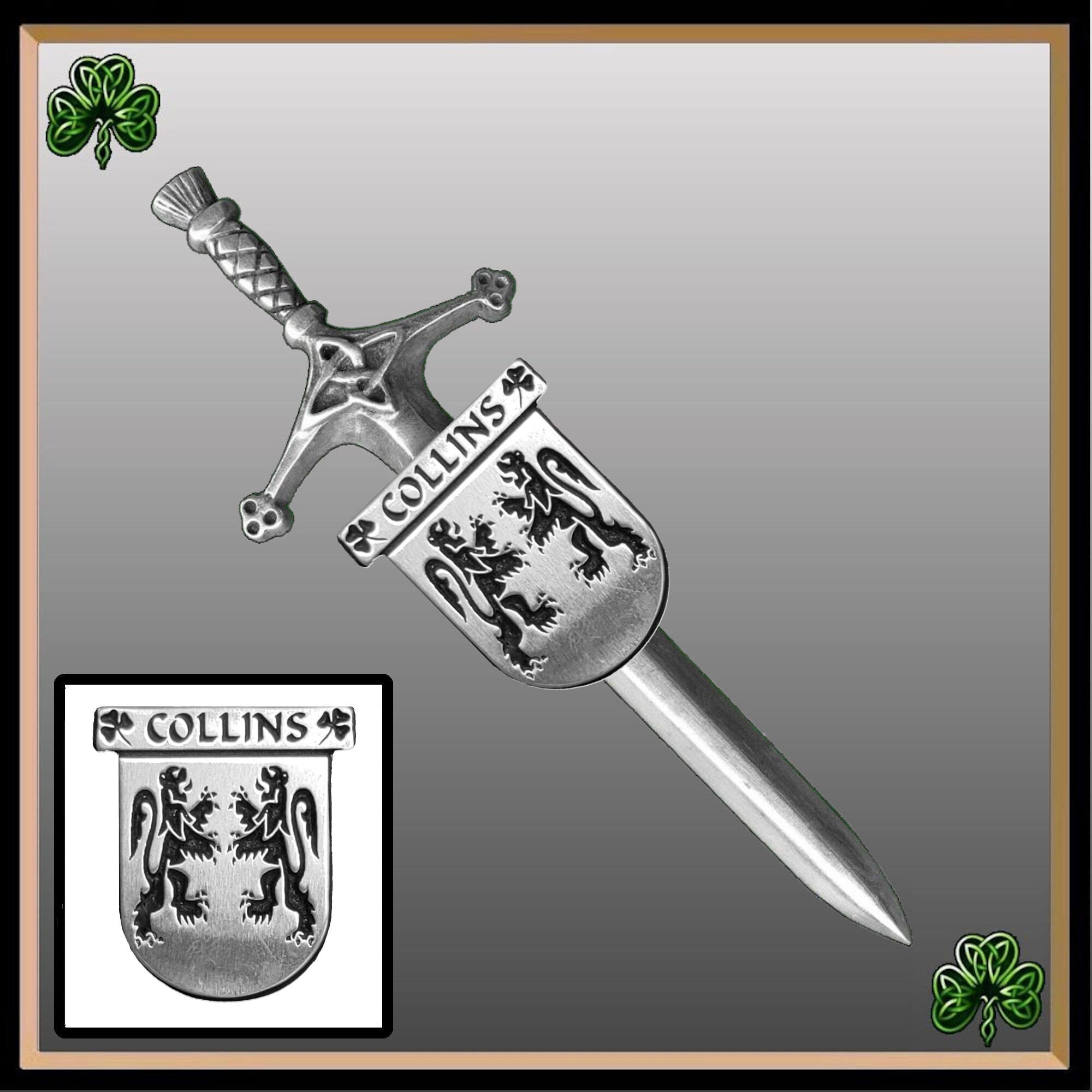 Collins Irish Coat of Arms Shield Kilt Pin ~ ISLKP