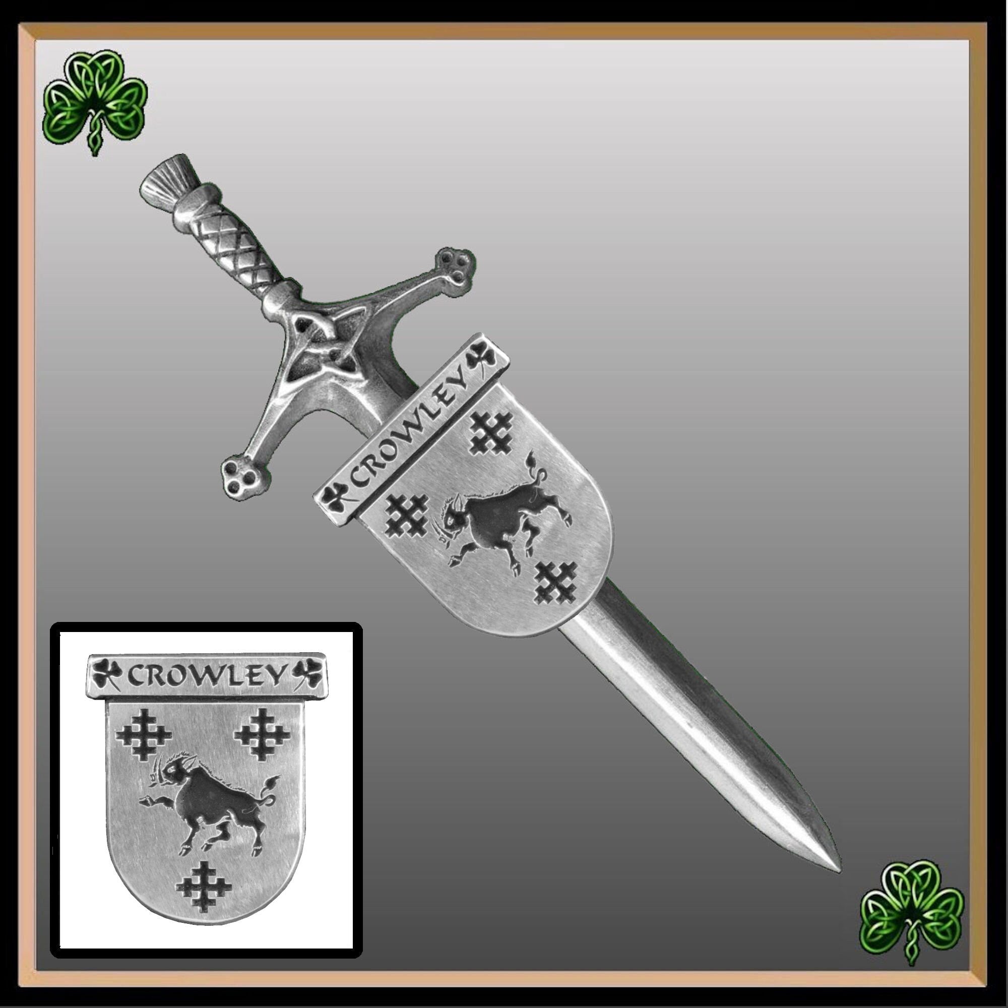 Crowley Irish Coat of Arms Shield Kilt Pin ~ ISLKP
