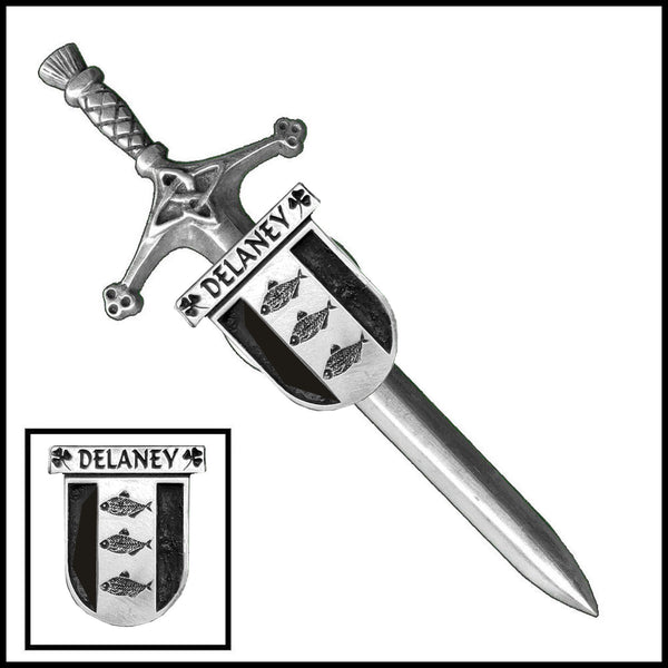 Delaney Irish Coat of Arms Shield Kilt Pin ~ ISLKP