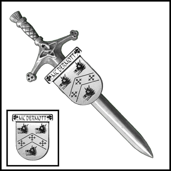 McDermott Irish Coat of Arms Shield Kilt Pin ~ ISLKP