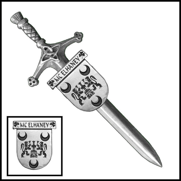 McElhaney Irish Coat of Arms Shield Kilt Pin ~ ISLKP