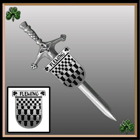 Fleming Irish Coat of Arms Shield Kilt Pin ~ ISLKP