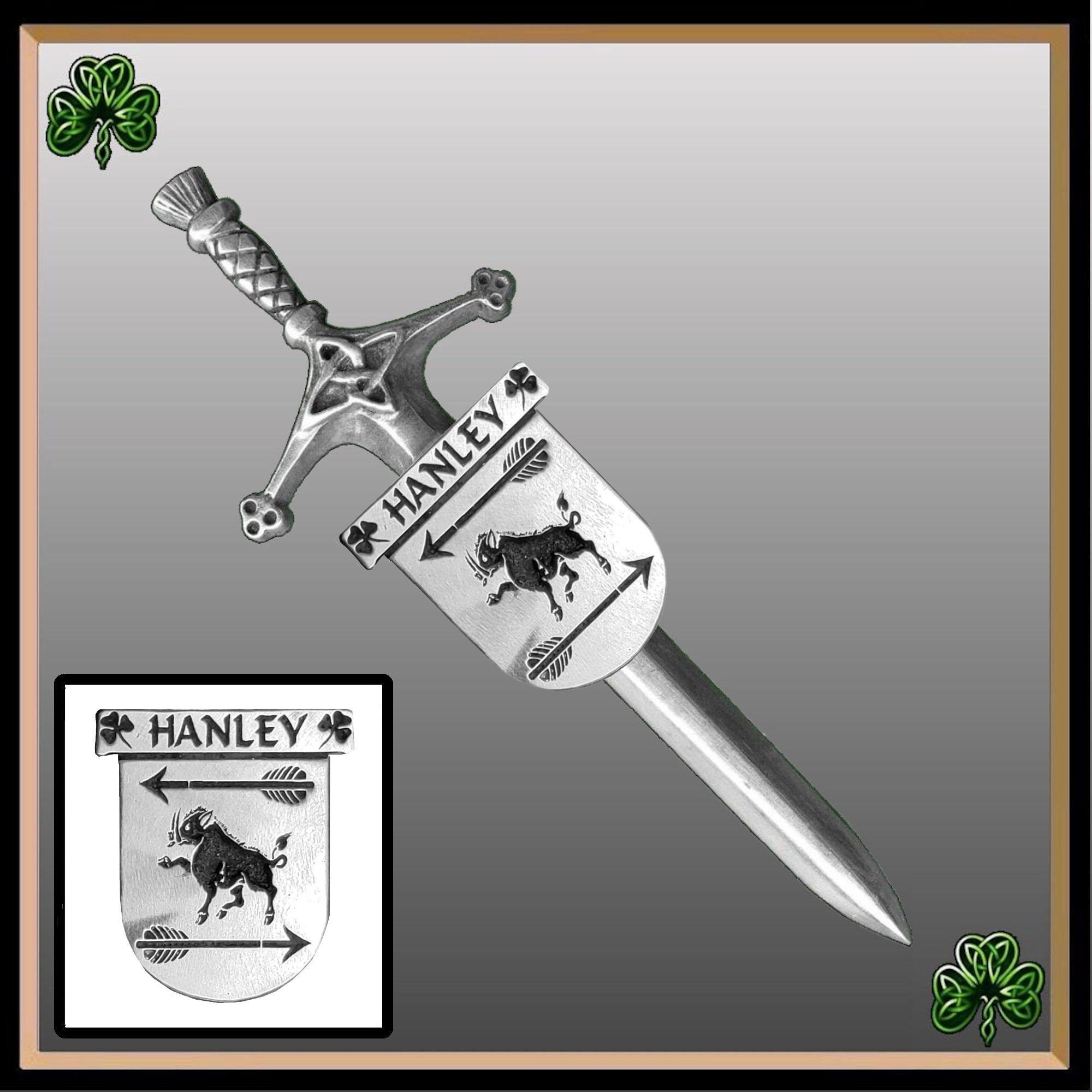 Hanley Irish Coat of Arms Shield Kilt Pin ~ ISLKP